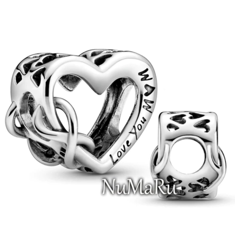 Pandora Love You Mum Infinity Heart Charm 798825C00